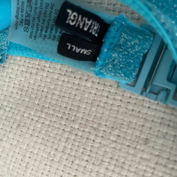 BLUE SPARKLE TRIANGL BIKINI - Picture 2 of 3